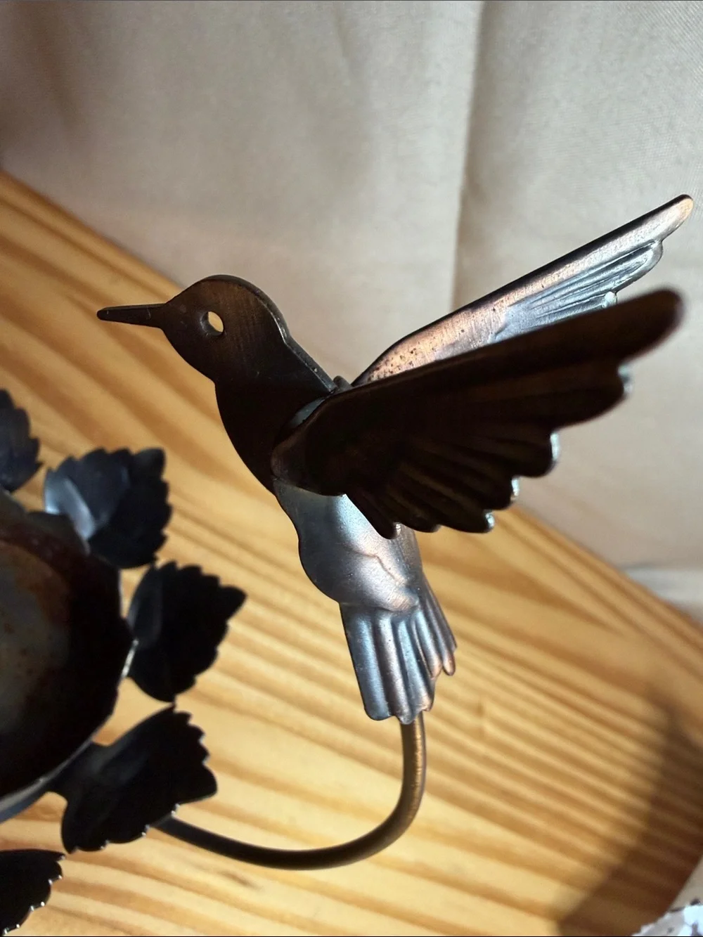 PartyLite Vintage Hummingbird Votive Candle Holder Metal Topper Set of 2